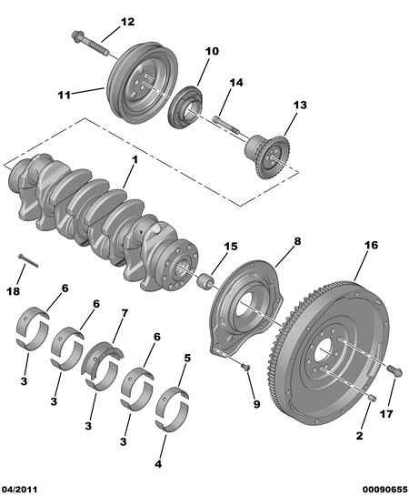 FCA 96 776 081 80 - Puleggia cinghia, Albero a gomiti www.autoricambi360.it