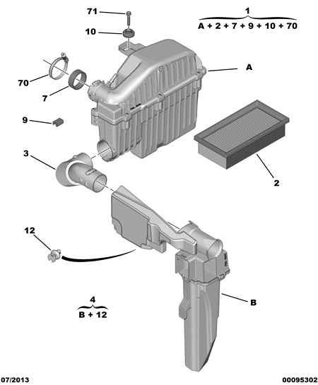 PSA 96 747 255 80 - Filtro aria www.autoricambi360.it