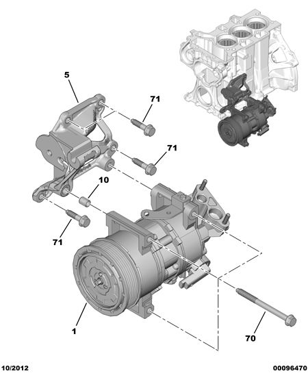 PSA 96 722 470 80 - Compressore, Climatizzatore www.autoricambi360.it