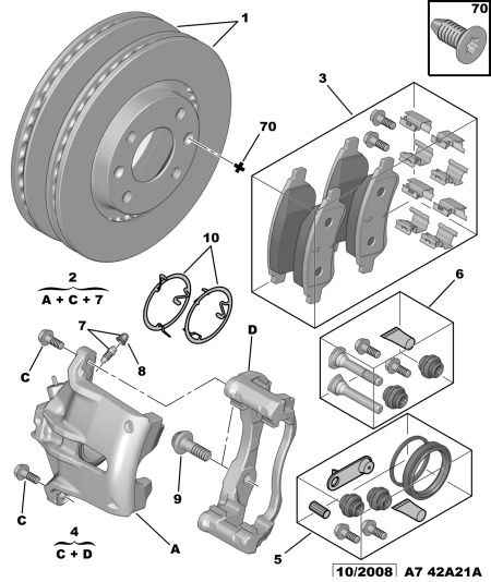 PSA 4254 18 - Kit pastiglie freno, Freno a disco www.autoricambi360.it