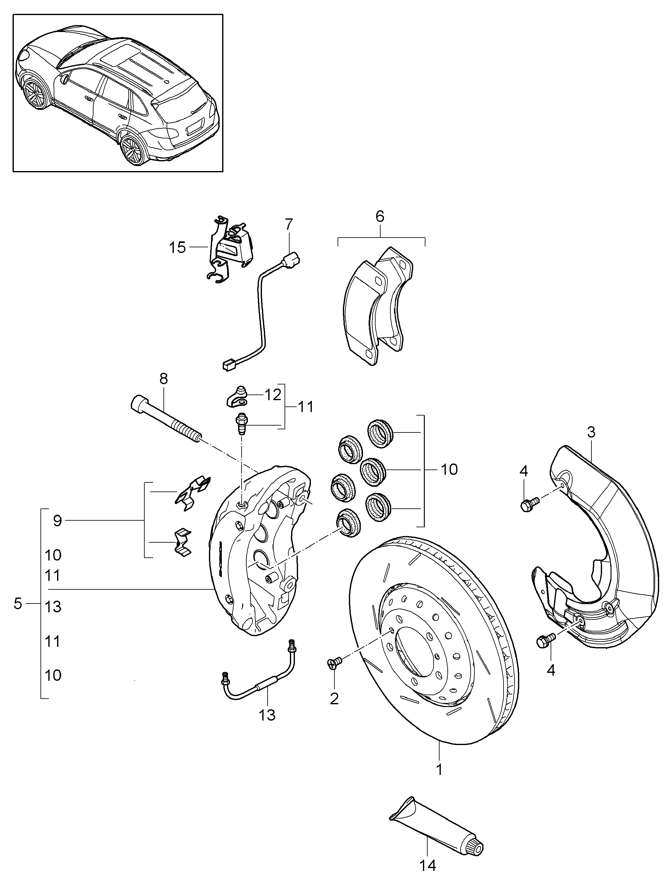 VAG 95835193901 - Kit pastiglie freno, Freno a disco www.autoricambi360.it