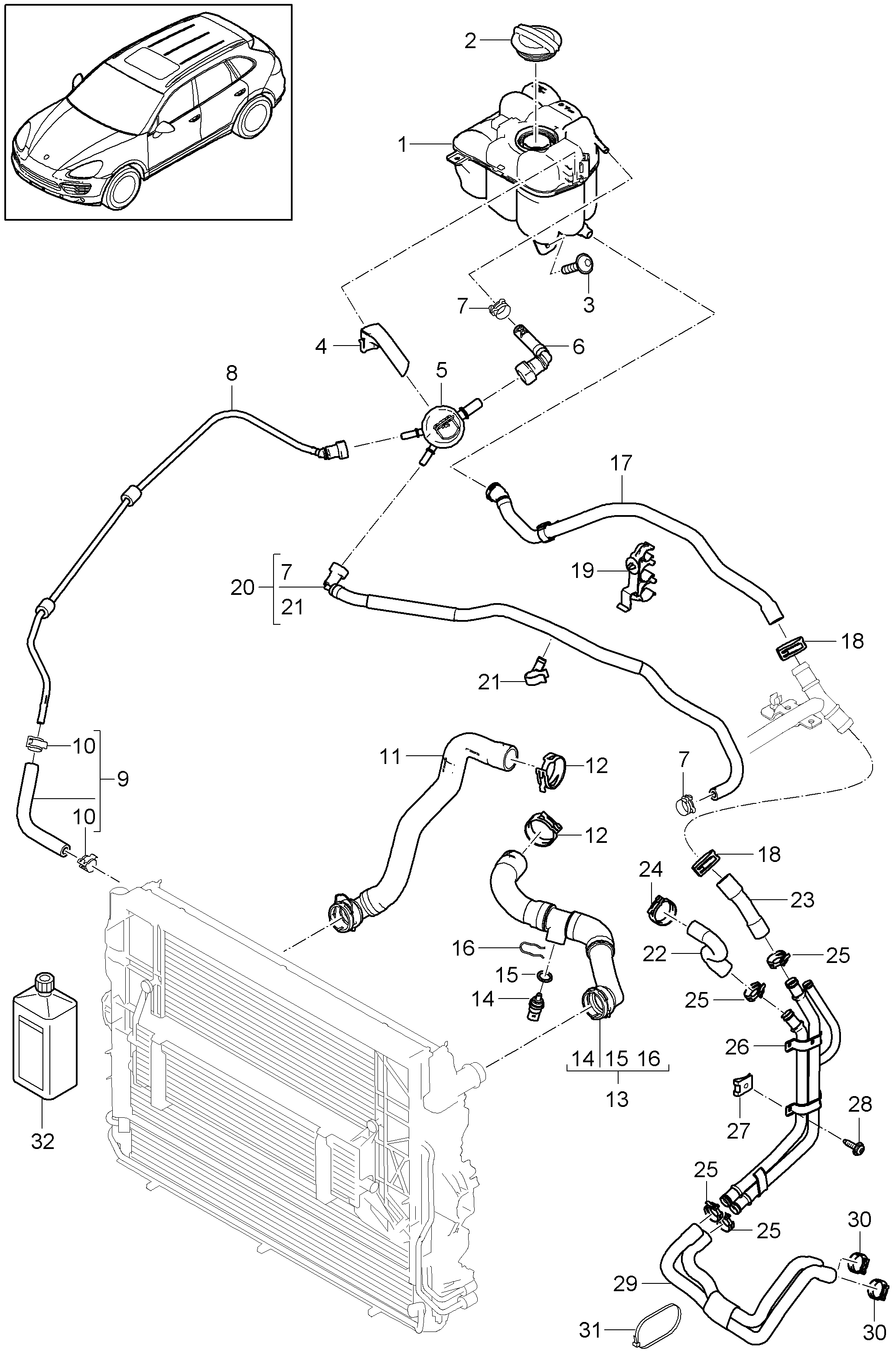 VAG 958 106 447 00 - Tappo, serbatoio refrigerante www.autoricambi360.it
