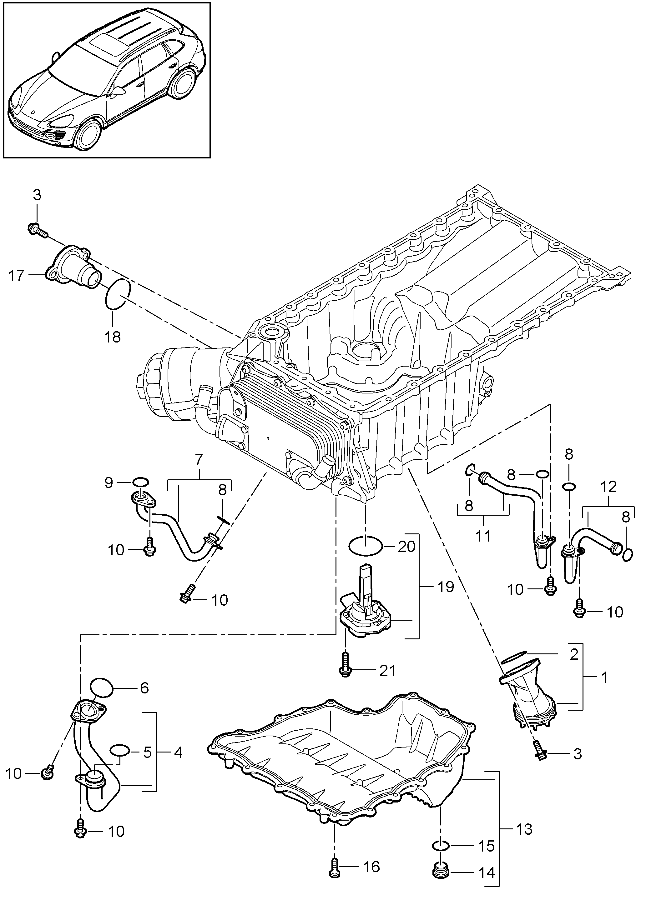 VAG 99970760340 - Kit guarnizioni, Radiatore olio www.autoricambi360.it