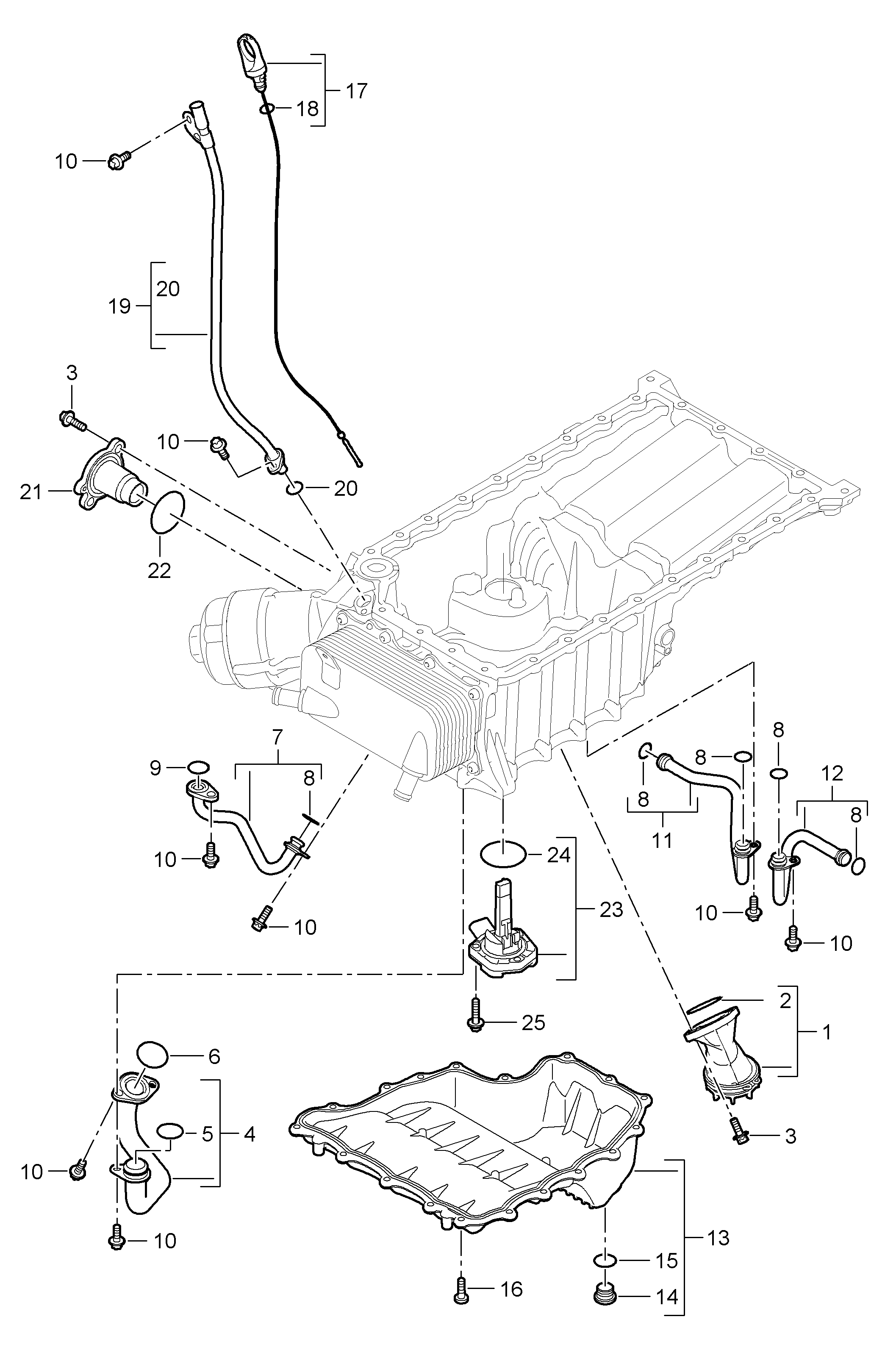 VAG 99970760340 - Kit guarnizioni, Radiatore olio www.autoricambi360.it