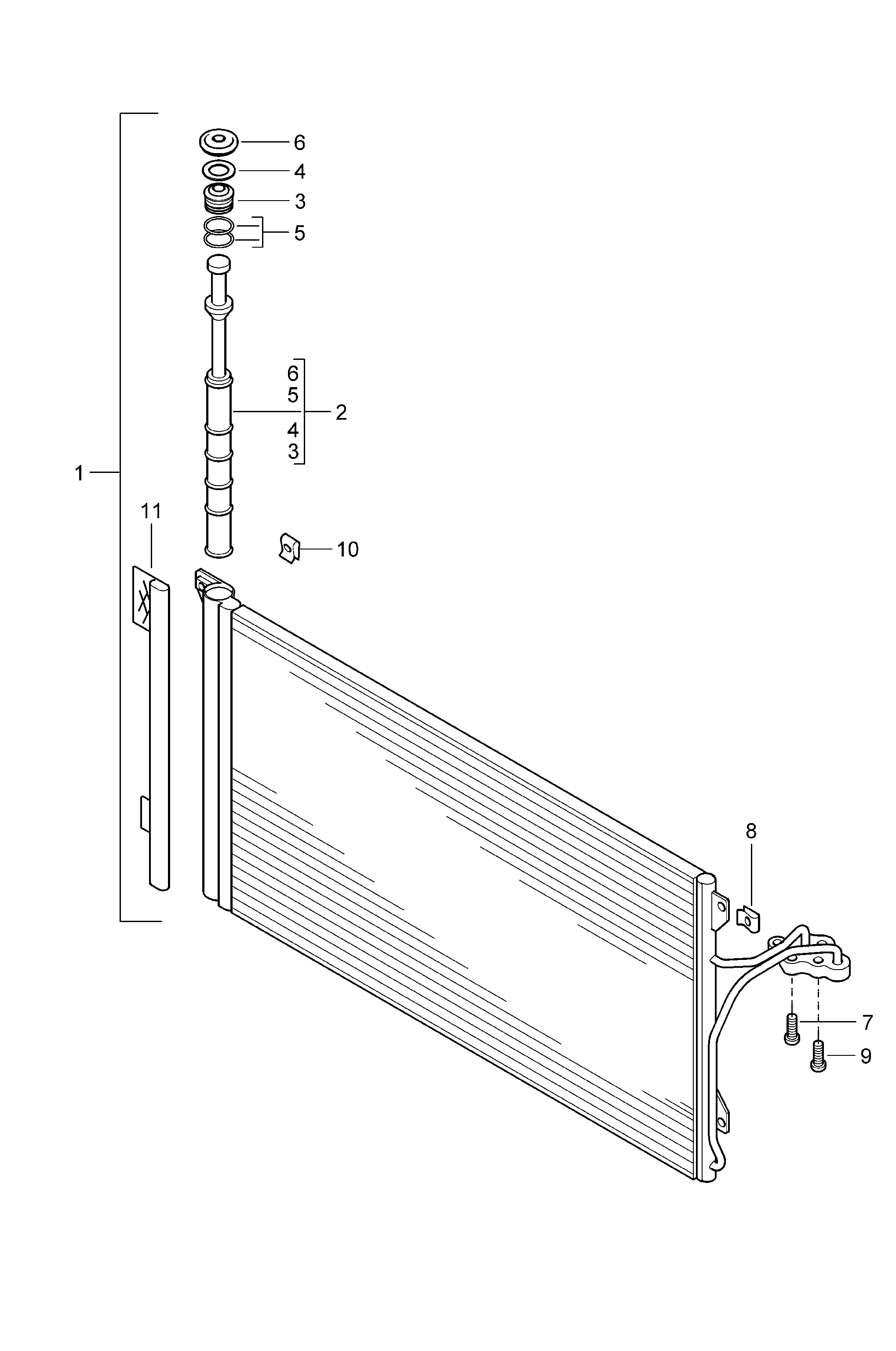 VAG 955.573.111.05 - Condensatore, Climatizzatore www.autoricambi360.it