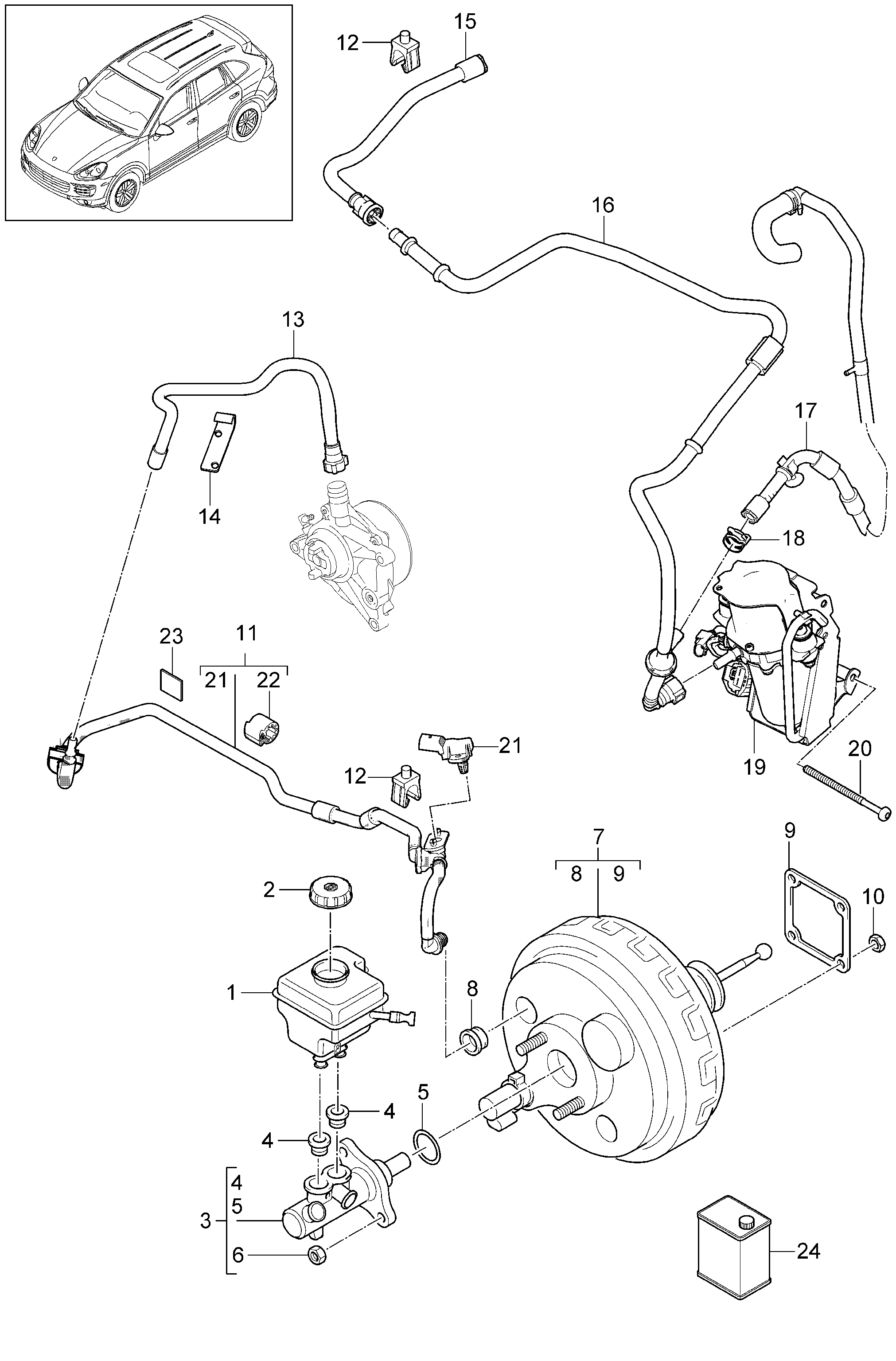 VAG 95835505107 - Sensore pressione, Servofreno www.autoricambi360.it
