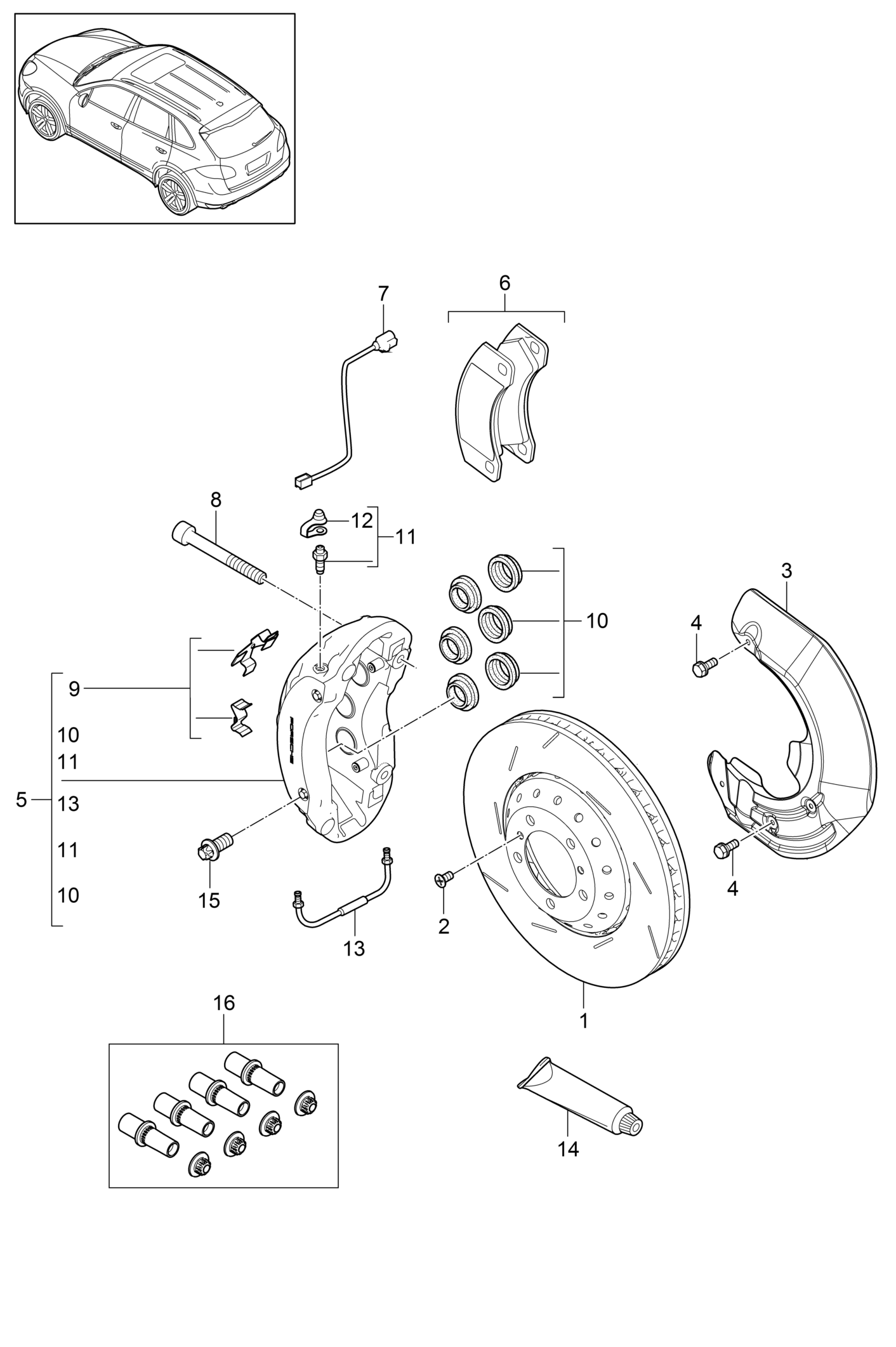 VAG 95835193930 - Kit pastiglie freno, Freno a disco www.autoricambi360.it