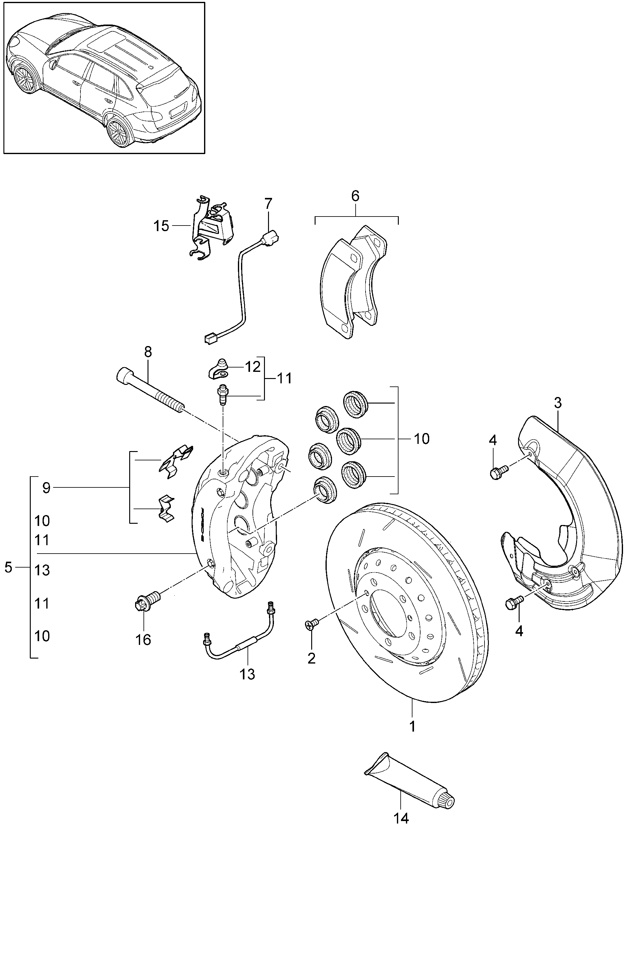 VAG 95835193930 - Kit pastiglie freno, Freno a disco www.autoricambi360.it