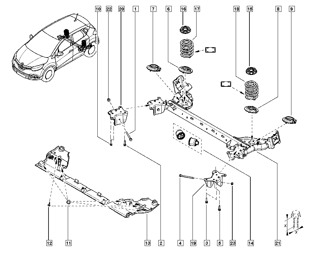 RENAULT 82 00 218 906 - Supporto ammortizzatore a molla www.autoricambi360.it