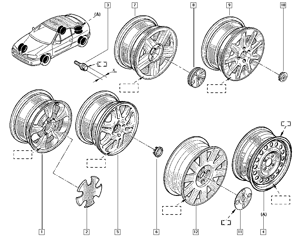 RENAULT 82 00 030 701 - Bullone ruota www.autoricambi360.it