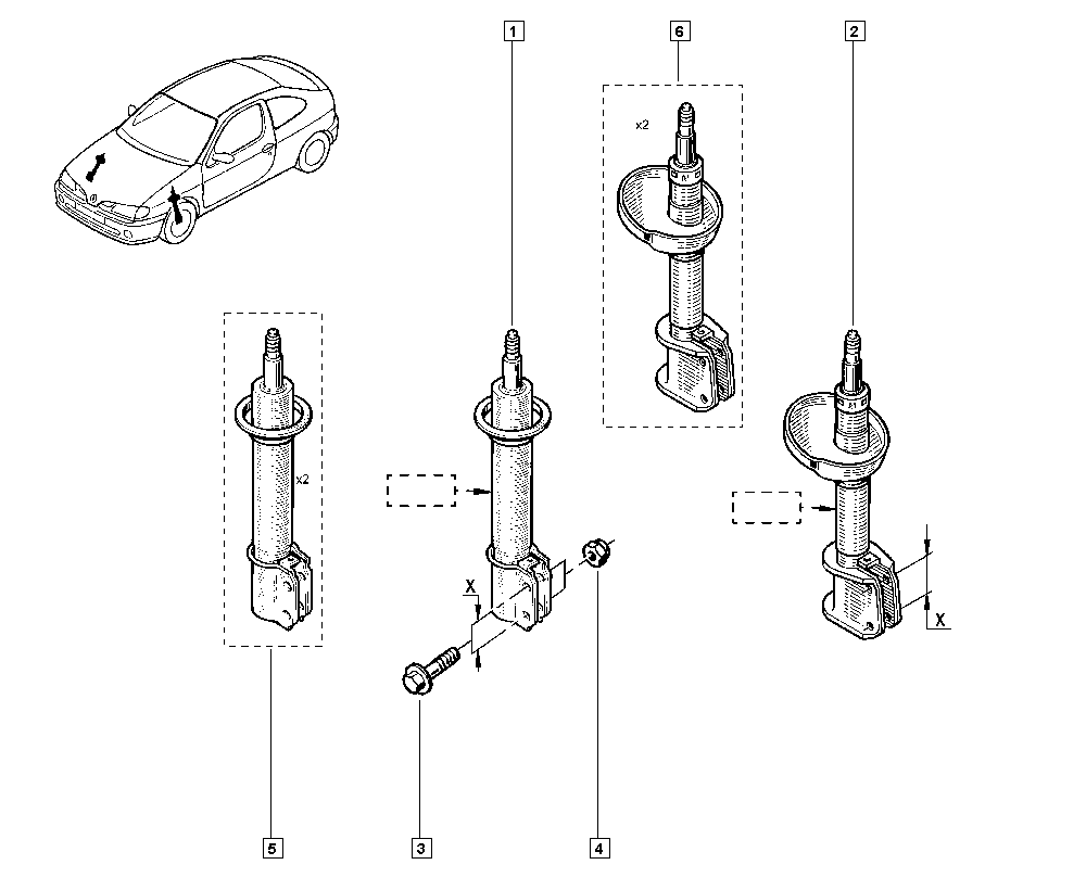 RENAULT 543021082R - Ammortizzatore www.autoricambi360.it