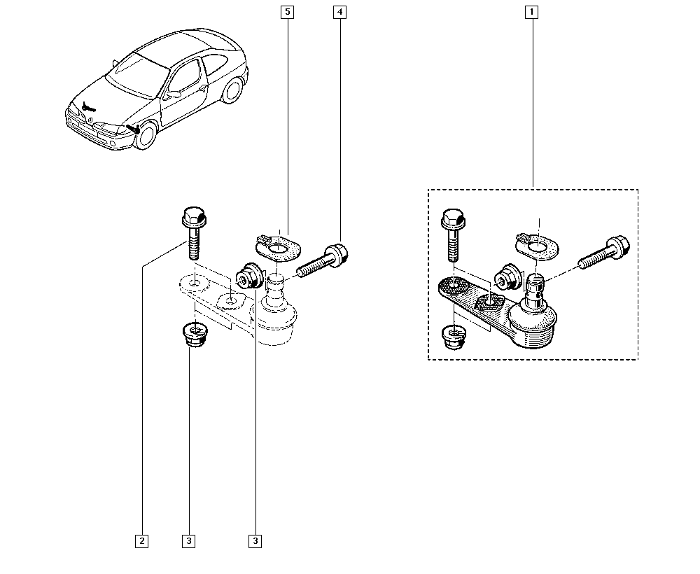 RENAULT 7701472038 - Giunto di supporto / guida www.autoricambi360.it