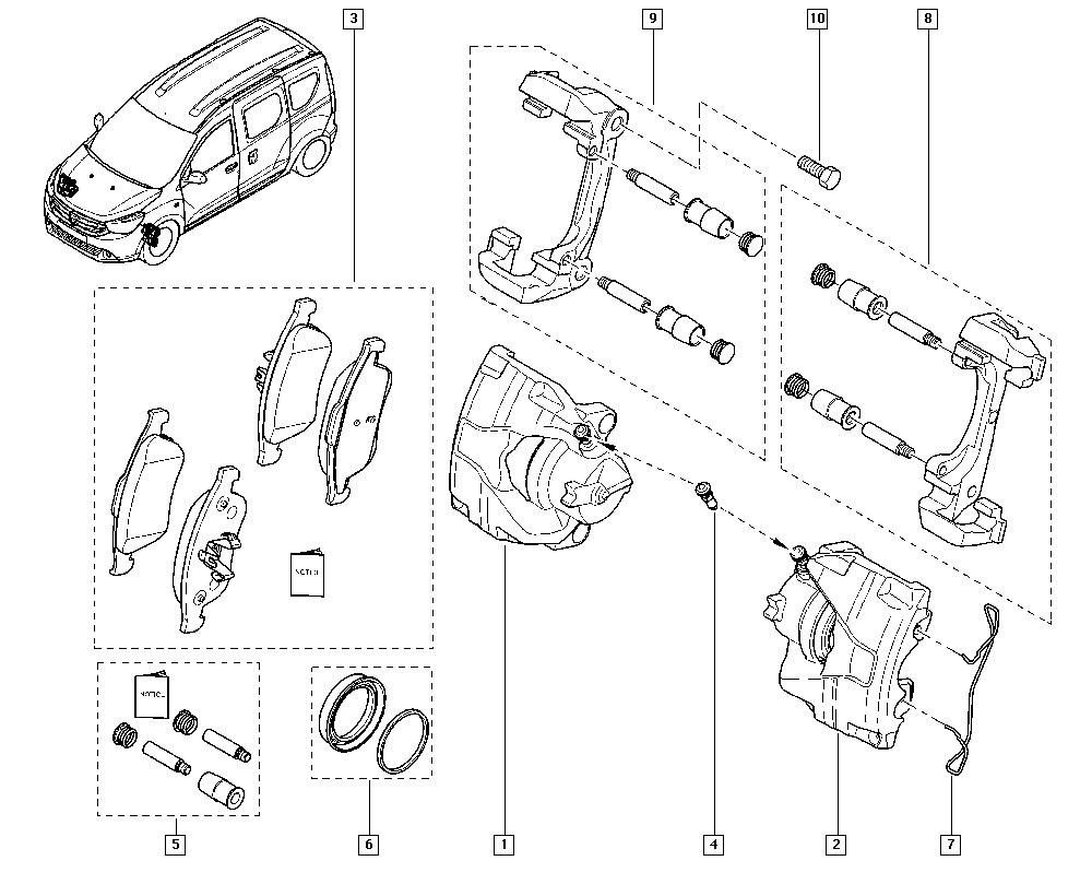 RENAULT 41060-7115R - Kit pastiglie freno, Freno a disco www.autoricambi360.it