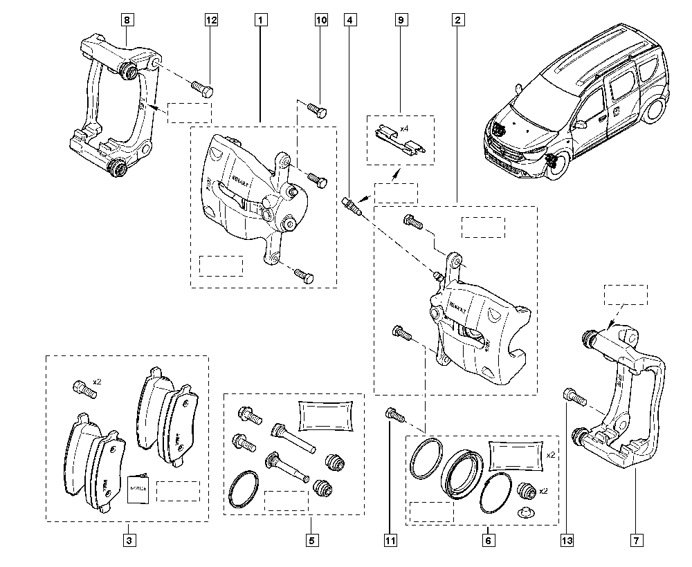 RENAULT 41 06 047 75R - Kit pastiglie freno, Freno a disco www.autoricambi360.it