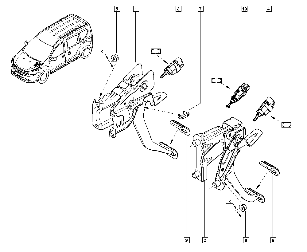 RENAULT 465310981R - Rivestimento pedale, Pedale del freno www.autoricambi360.it