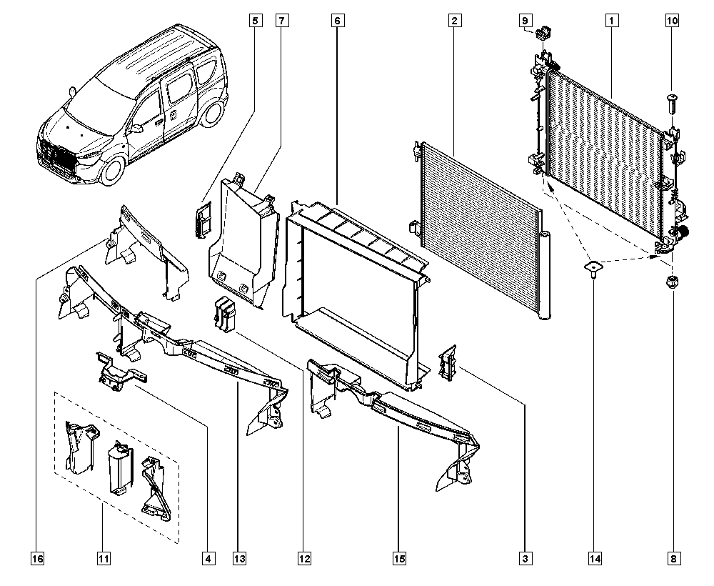 RENAULT 9210 064 54R - Condensatore, Climatizzatore www.autoricambi360.it