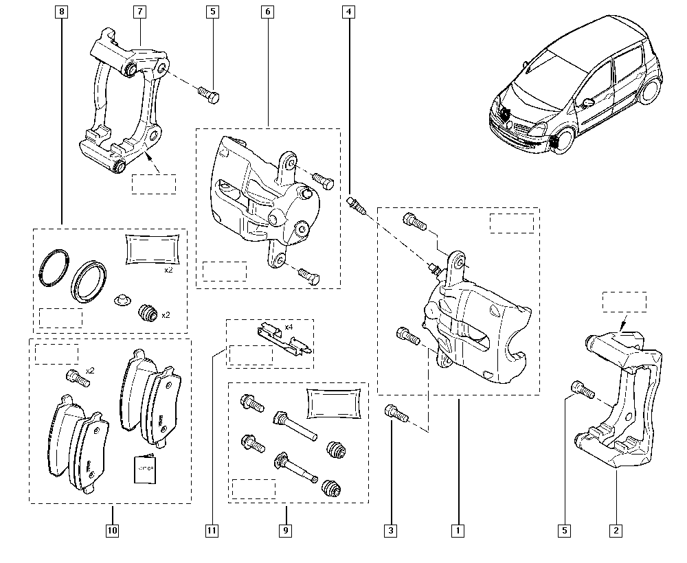 RENAULT 41 06 084 81R - Kit pastiglie freno, Freno a disco www.autoricambi360.it