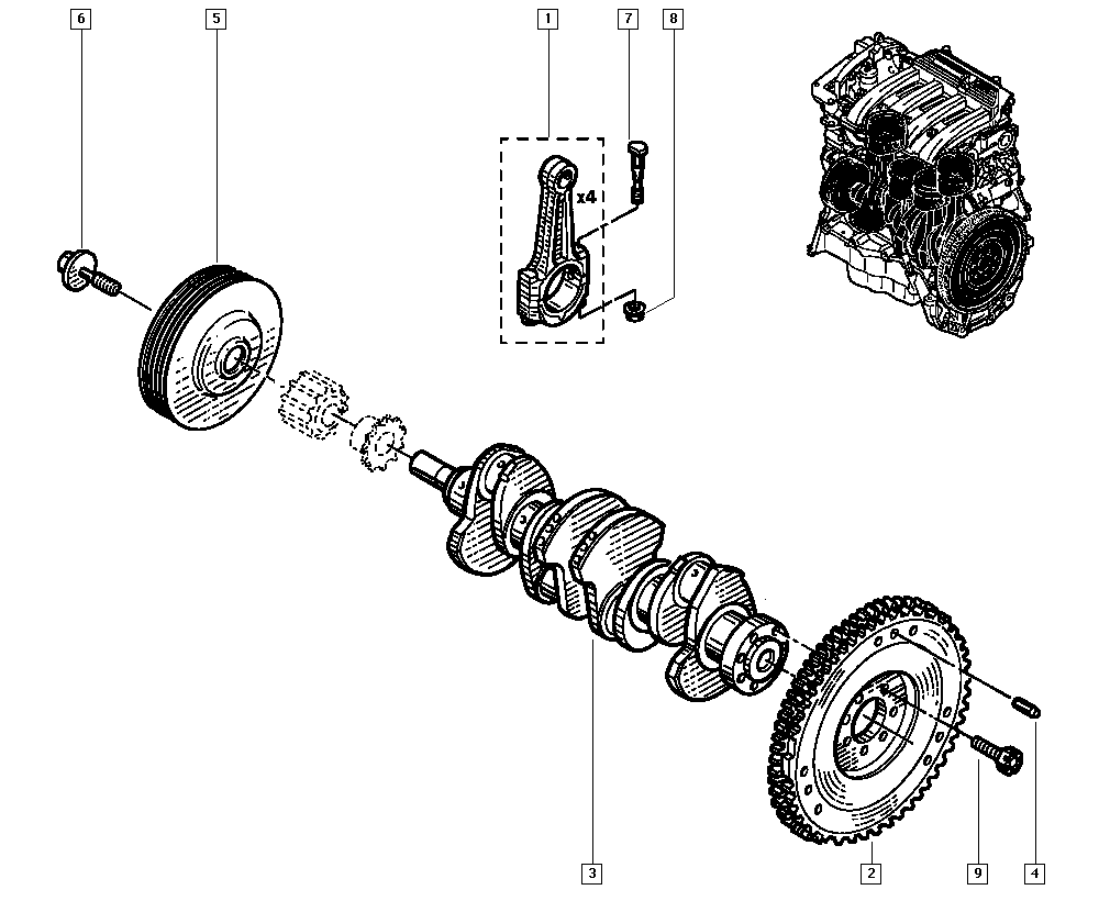 RENAULT 82 00 392 683 - Puleggia cinghia, Albero a gomiti www.autoricambi360.it