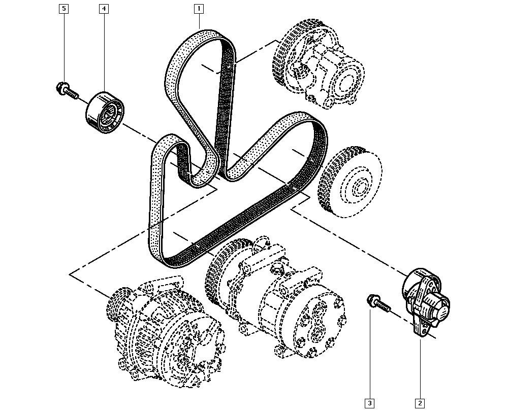 RENAULT 77 00 101 261 - Cinghia Poly-V www.autoricambi360.it
