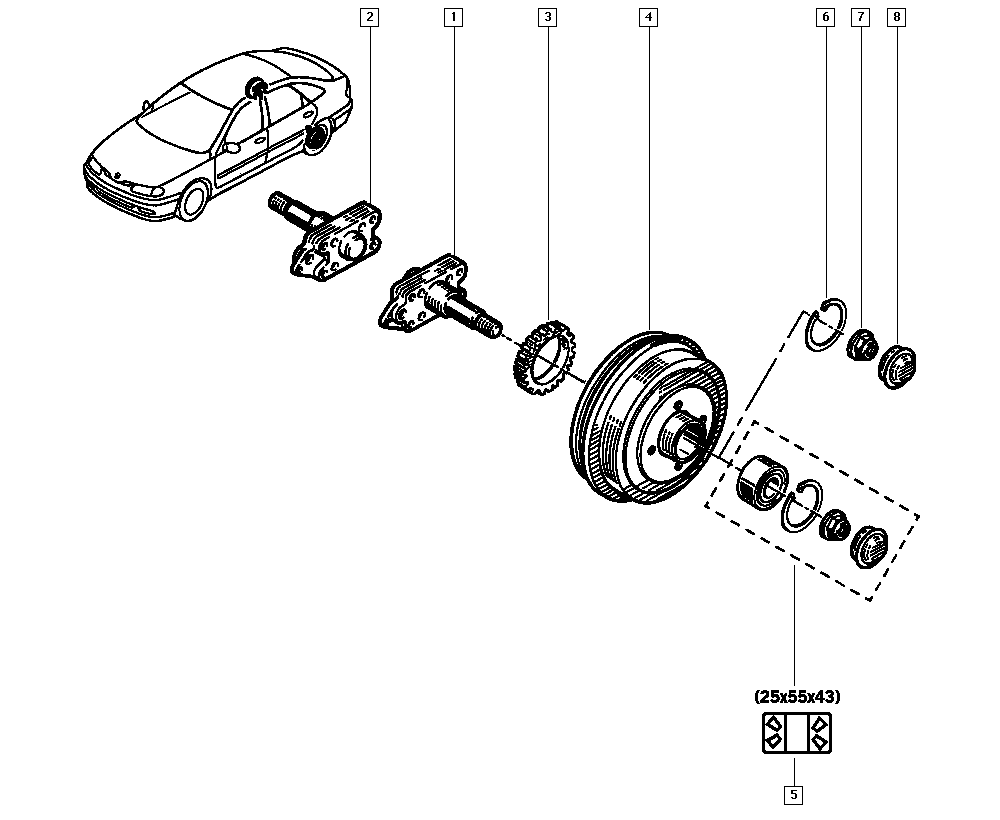 RENAULT 7701205596 - Kit cuscinetto ruota www.autoricambi360.it