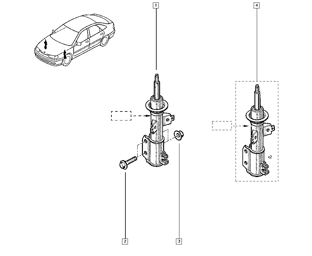 RENAULT 8200017093 - Ammortizzatore www.autoricambi360.it
