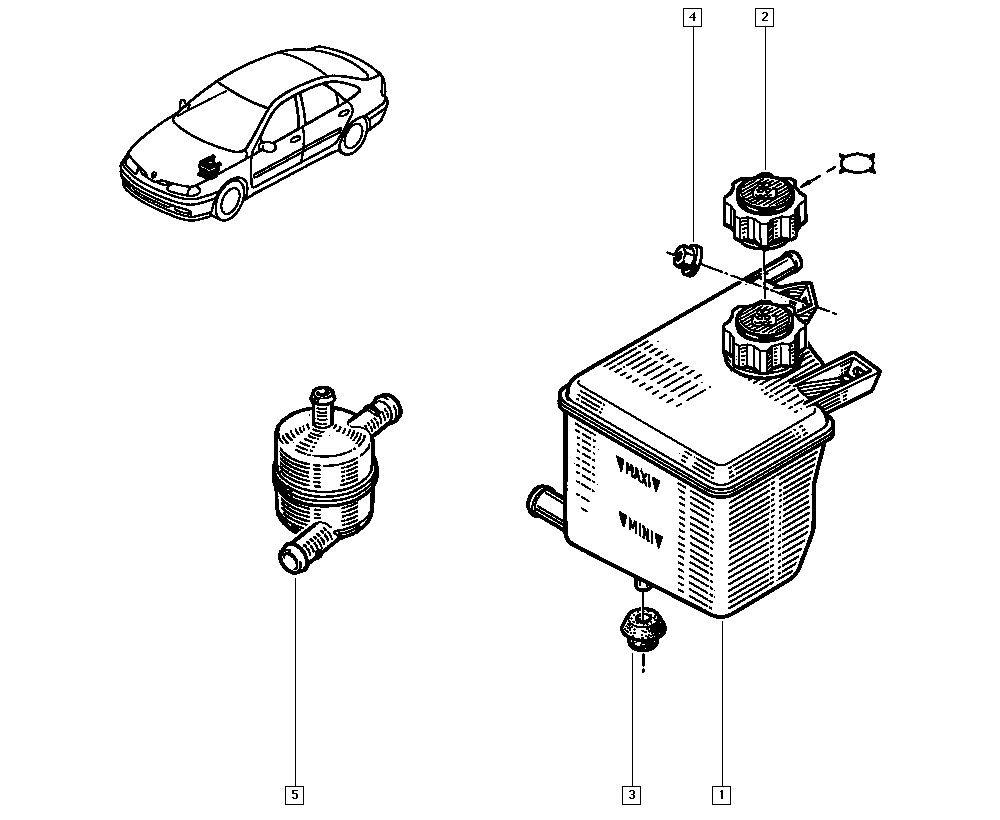 RENAULT 77 01 467 615 - Serbatoio compensazione, Refrigerante www.autoricambi360.it