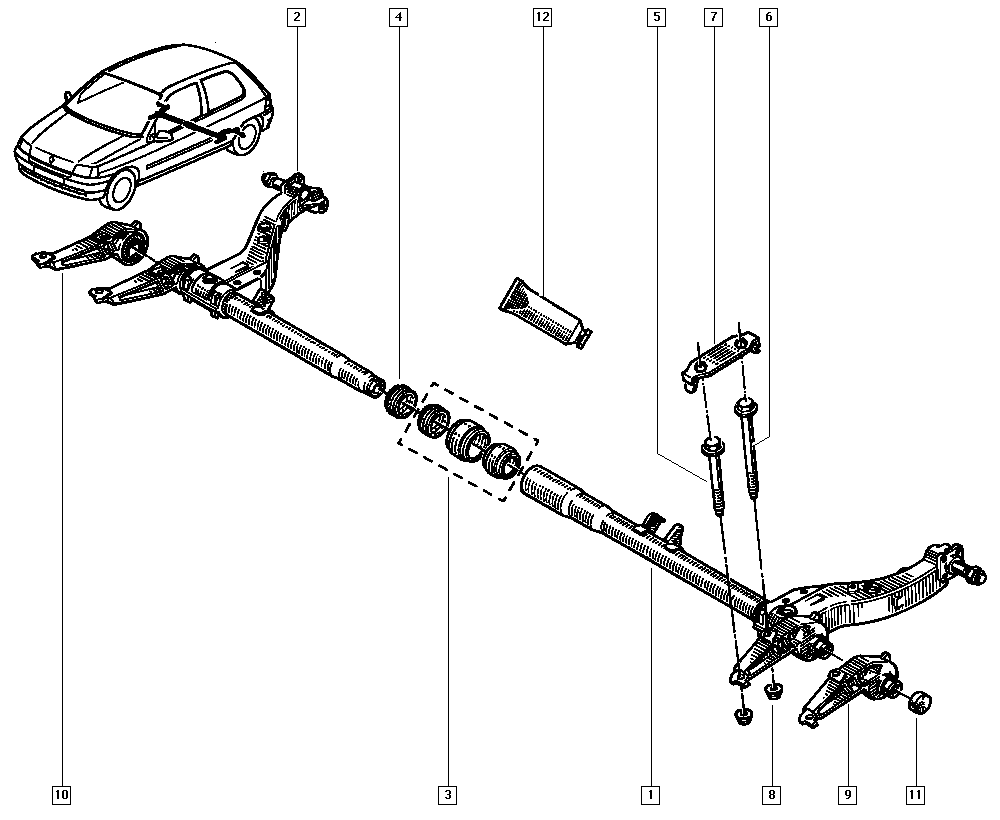 RENAULT 77 01 464 320 - Kit riparazione, Braccio oscillante www.autoricambi360.it