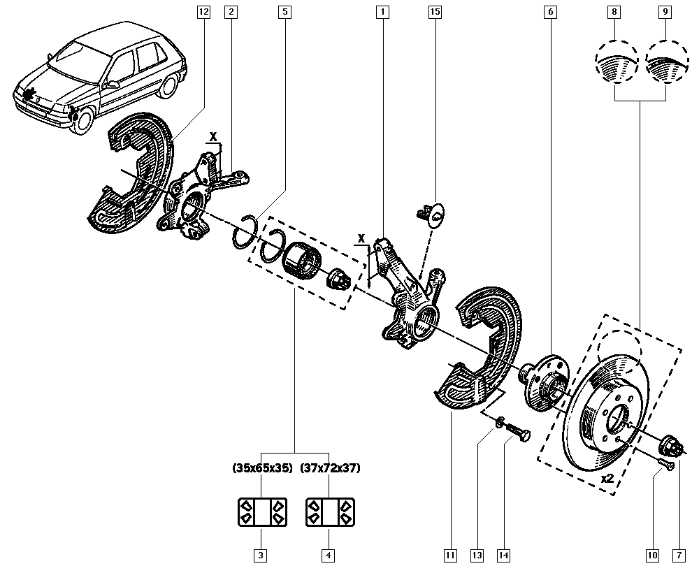 RENAULT 7700677758 - Kit cuscinetto ruota www.autoricambi360.it