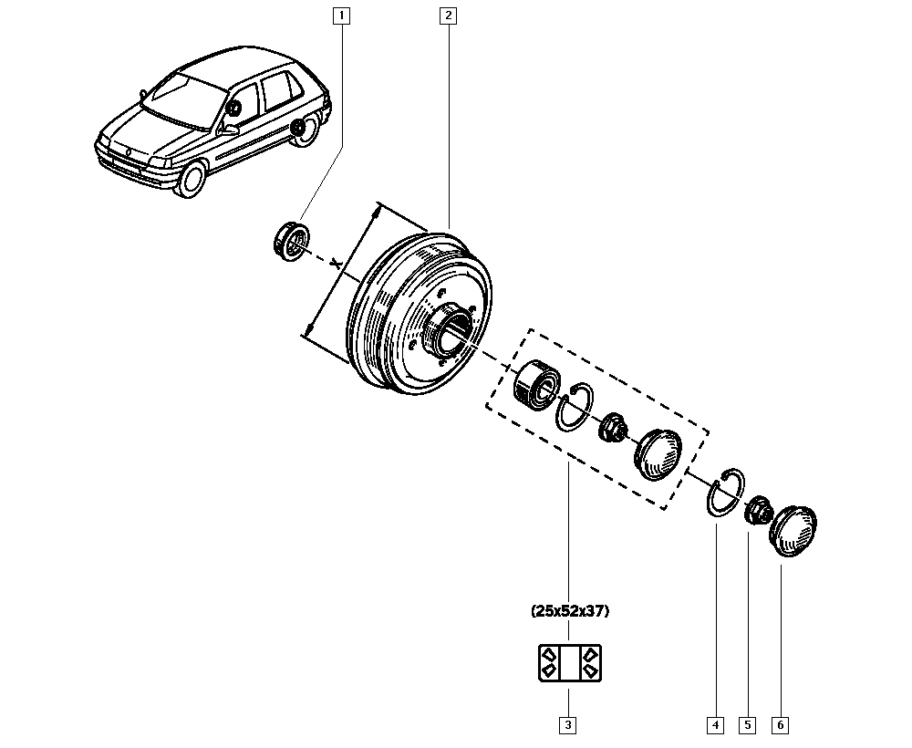 RENAULT 7701205812 - Kit cuscinetto ruota www.autoricambi360.it