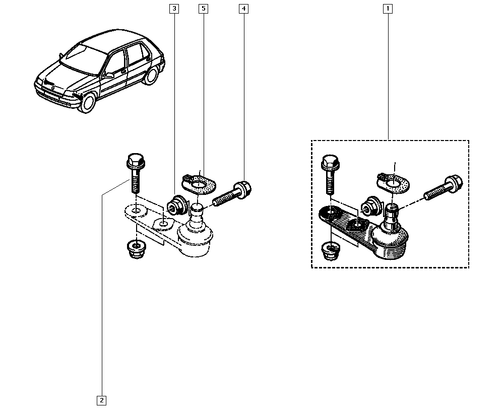 RENAULT 77 01 468 883 - Giunto di supporto / guida www.autoricambi360.it