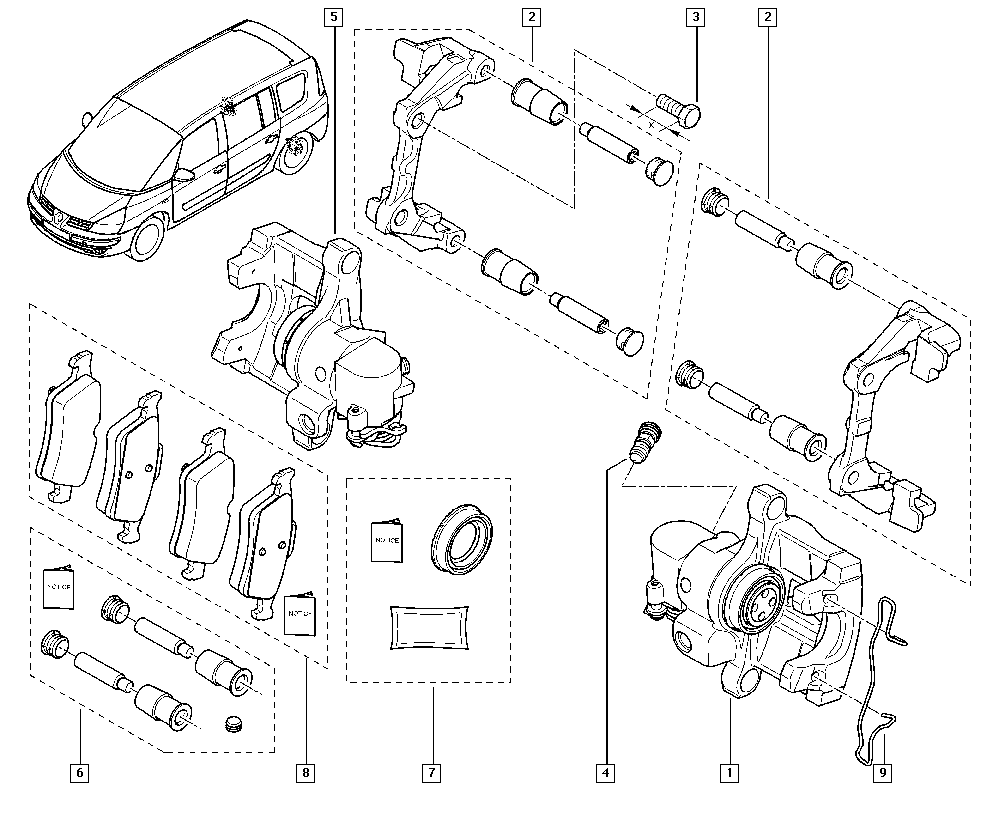 RENAULT 7701206609 - Kit pastiglie freno, Freno a disco www.autoricambi360.it