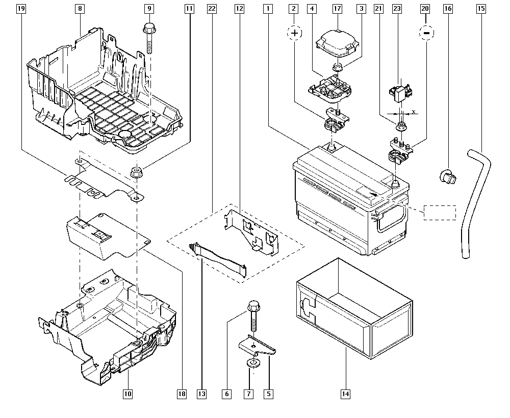 RENAULT 7711419085 - Batteria avviamento www.autoricambi360.it