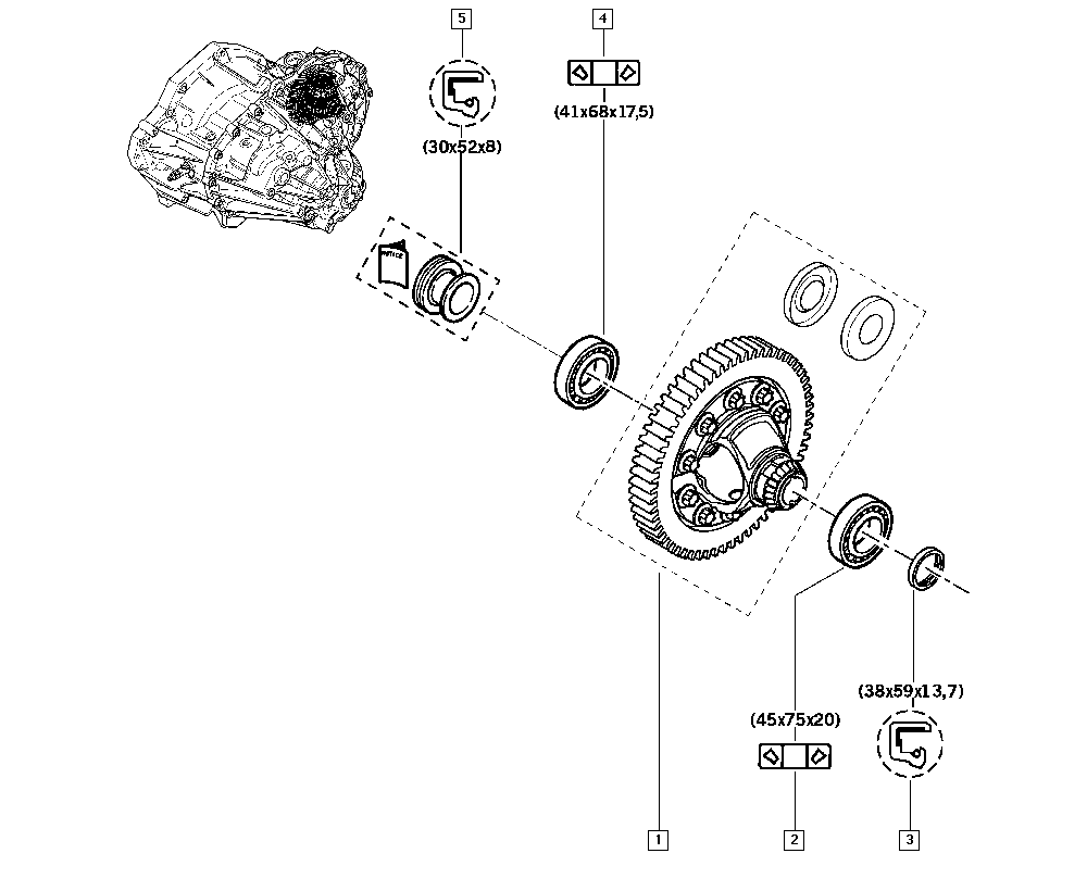 RENAULT 77 03 090 344 - Kit riparazione, Cambio manuale www.autoricambi360.it