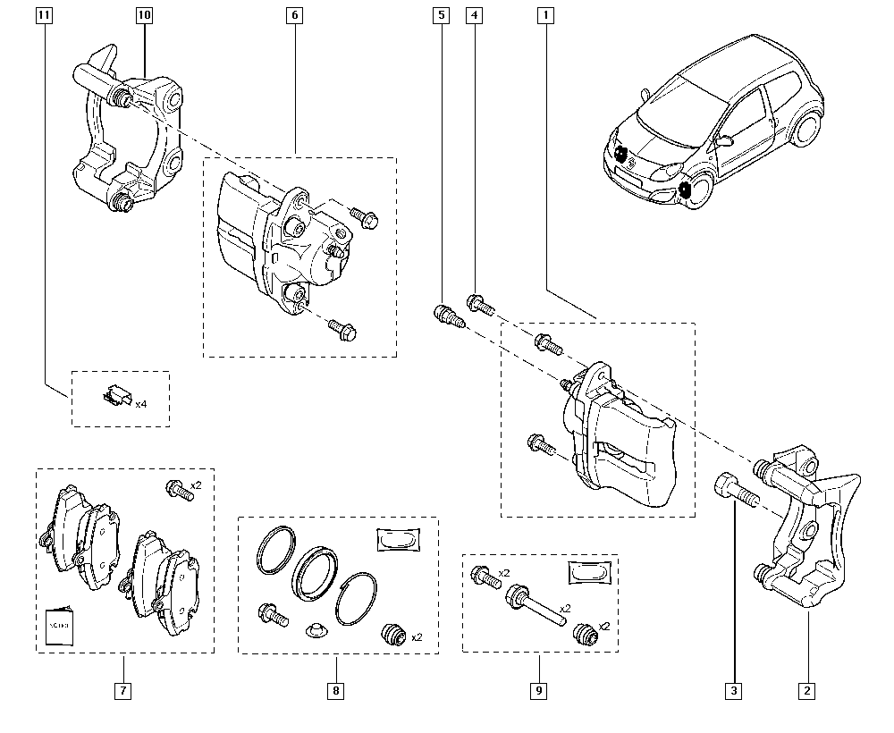 RENAULT 410602192R - Kit pastiglie freno, Freno a disco www.autoricambi360.it