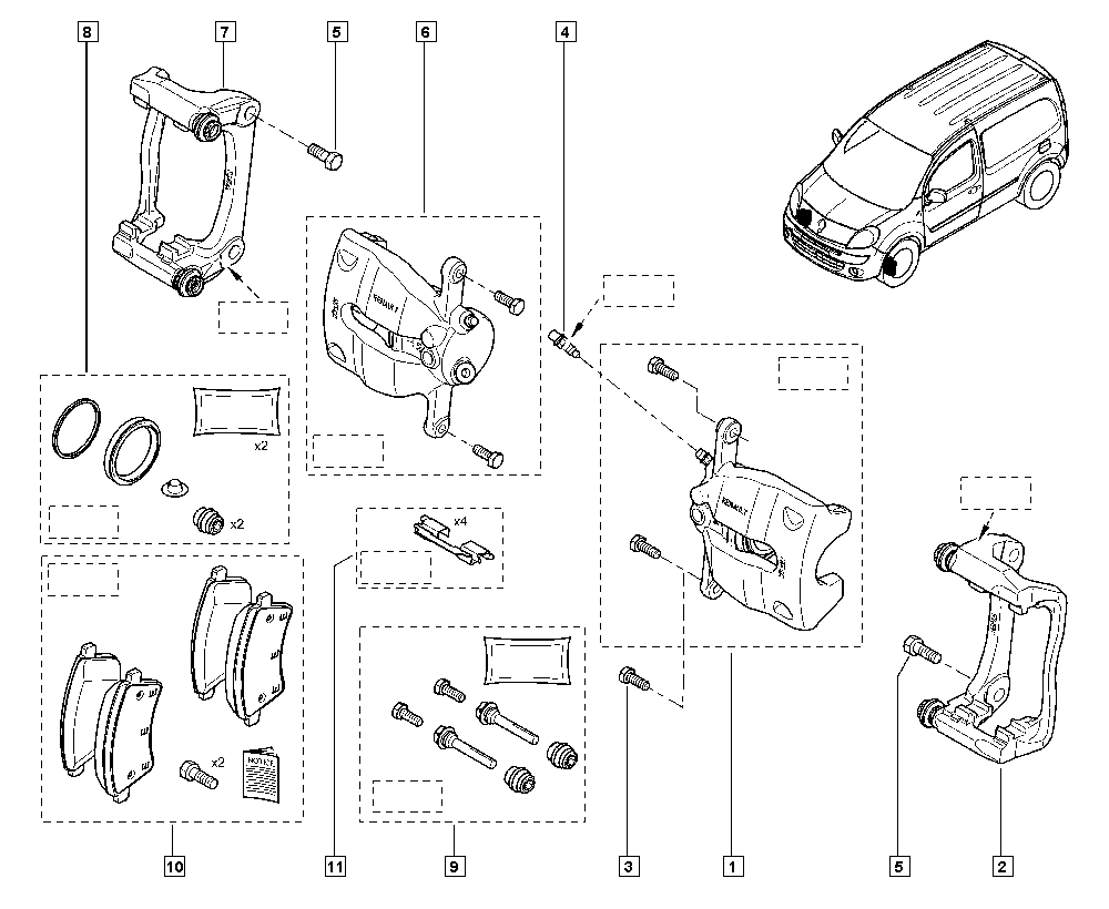 RENAULT 41 06 084 81R - Kit pastiglie freno, Freno a disco www.autoricambi360.it