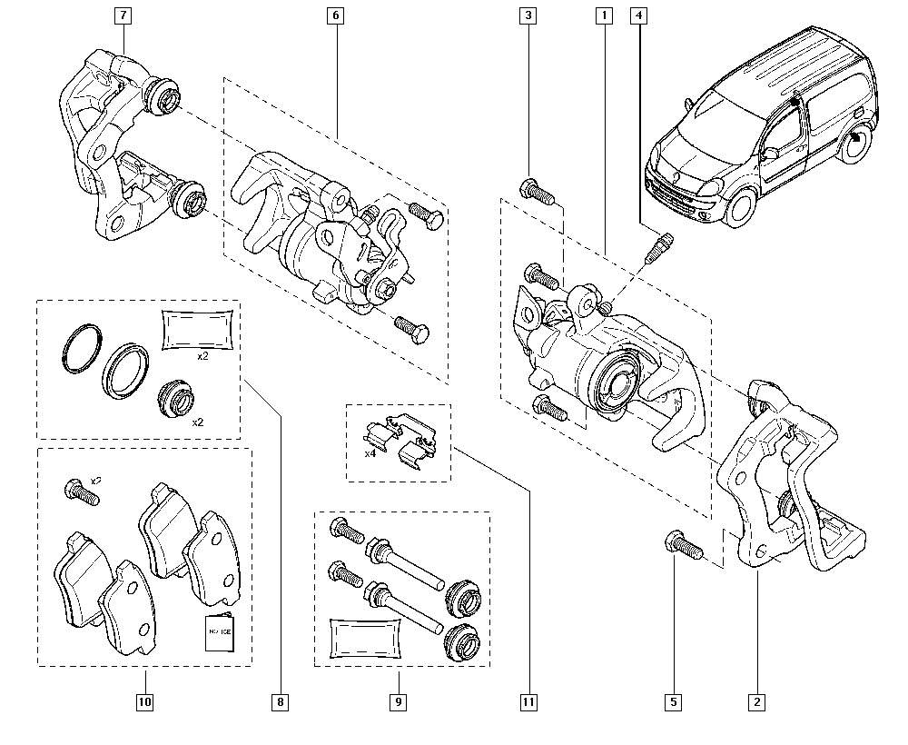 RENAULT 440604876R - Kit pastiglie freno, Freno a disco www.autoricambi360.it
