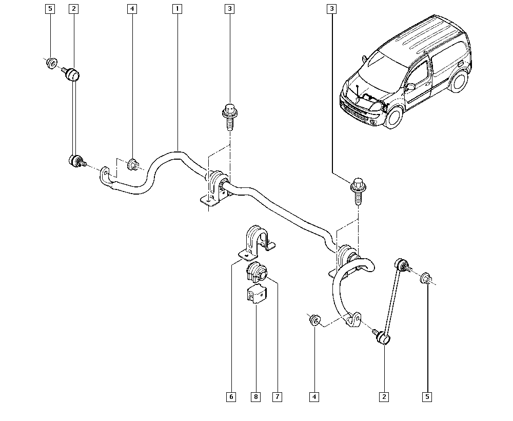 RENAULT 82 00 669 065 - Asta / Puntone, Stabilizzatore www.autoricambi360.it