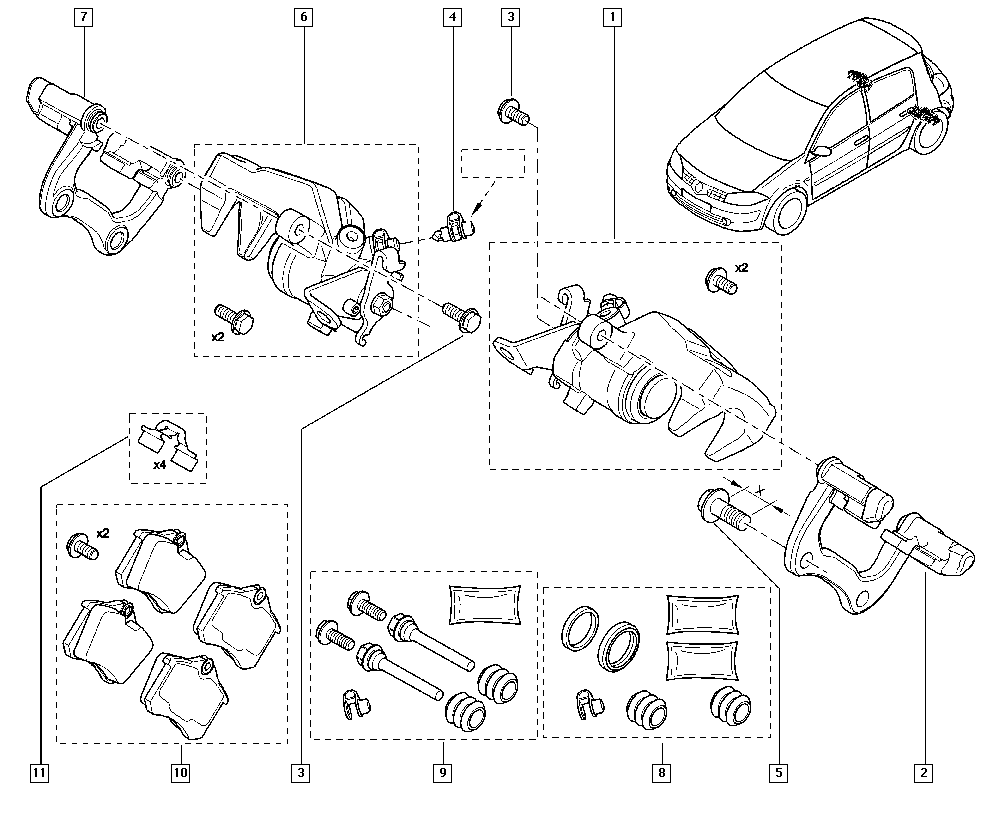 RENAULT 440600819R - Kit pastiglie freno, Freno a disco www.autoricambi360.it