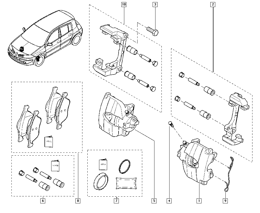 RENAULT 410601237R - Kit pastiglie freno, Freno a disco www.autoricambi360.it