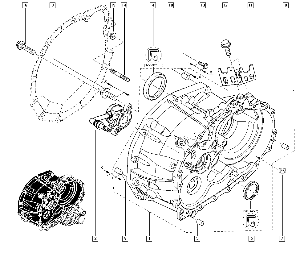 RENAULT 30 62 028 64R - Dispositivo disinnesto centrale, Frizione www.autoricambi360.it