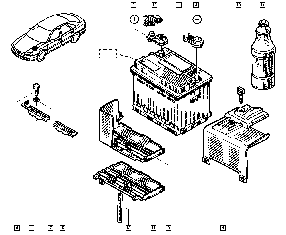 RENAULT 77 11 238 598 - Batteria avviamento www.autoricambi360.it