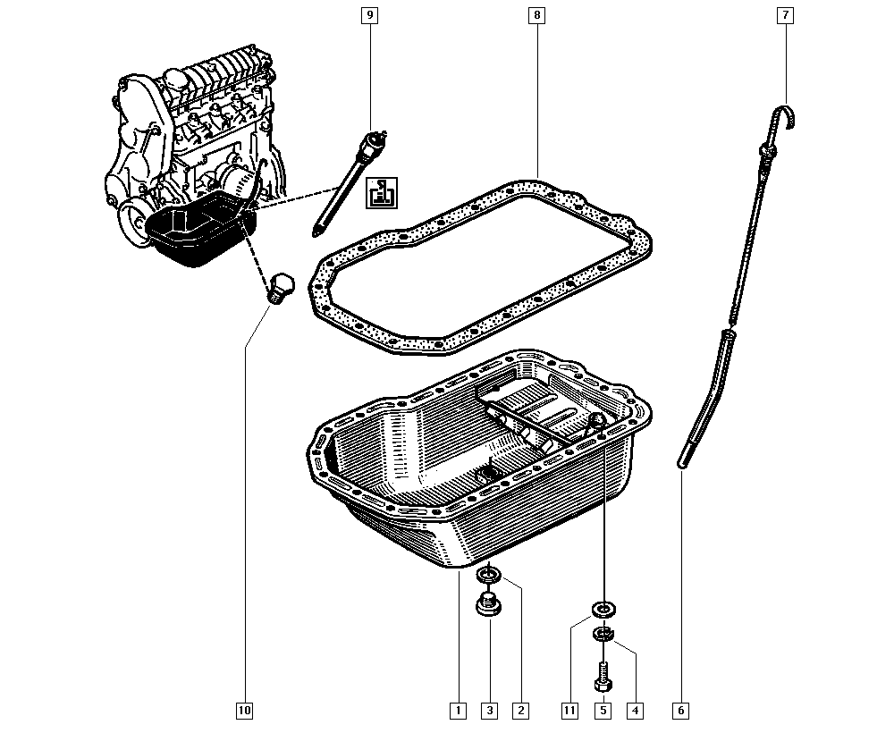 RENAULT 77 00 859 751 - Guarnizione, Coppa olio www.autoricambi360.it