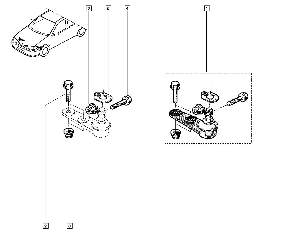 RENAULT 7701472038 - Giunto di supporto / guida www.autoricambi360.it