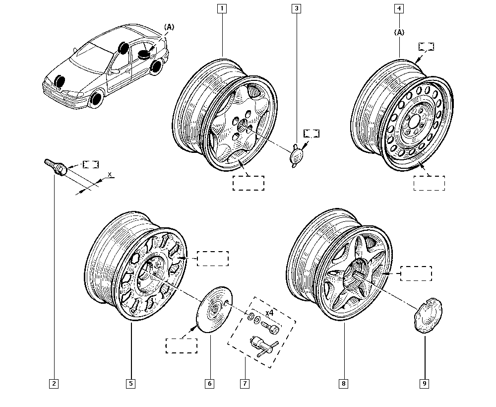 RENAULT 82 00 030 701 - Bullone ruota www.autoricambi360.it