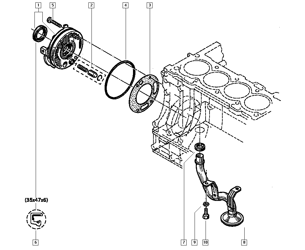 RENAULT 74 36 842 273 - Paraolio, Albero a gomiti www.autoricambi360.it