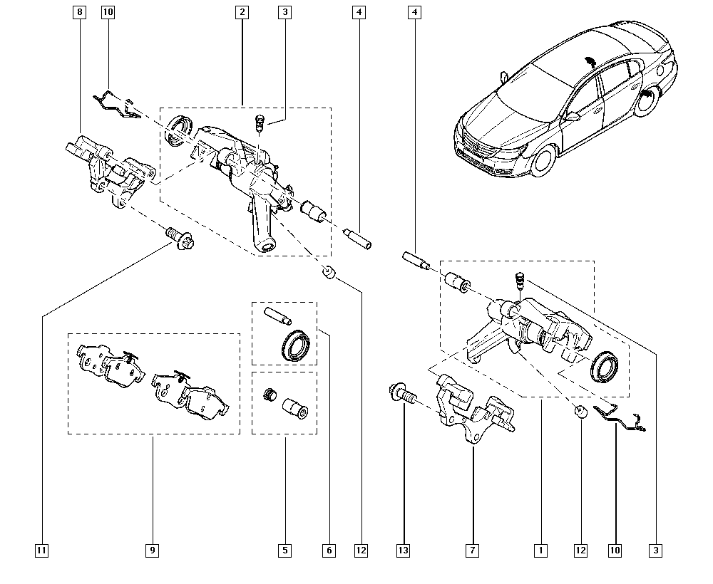 RENAULT 44060-8281R - Kit pastiglie freno, Freno a disco www.autoricambi360.it