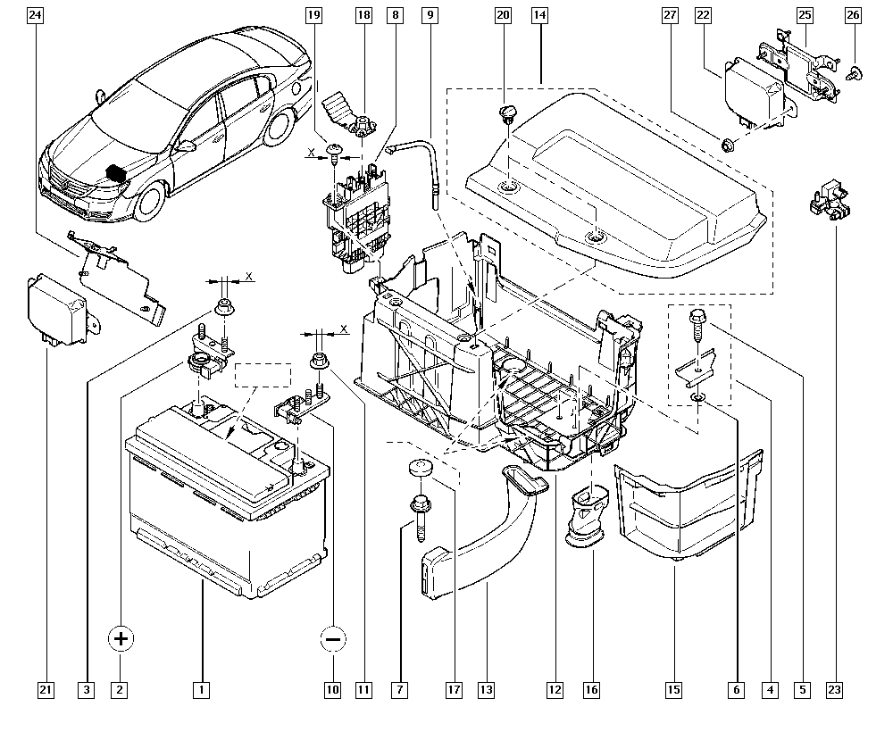 RENAULT 77 11 238 598 - Batteria avviamento www.autoricambi360.it