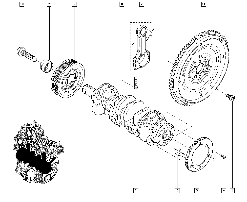 RENAULT 8200767762 - Puleggia cinghia, Albero a gomiti www.autoricambi360.it