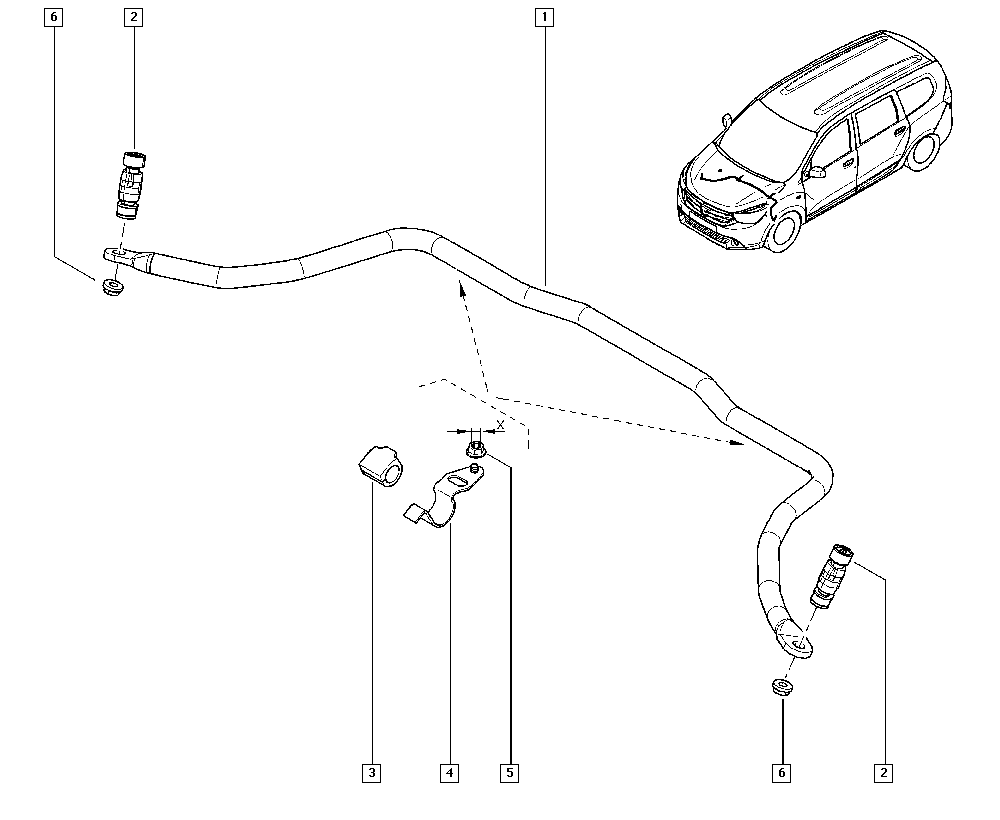 RENAULT 82 00 277 960 - Asta / Puntone, Stabilizzatore www.autoricambi360.it