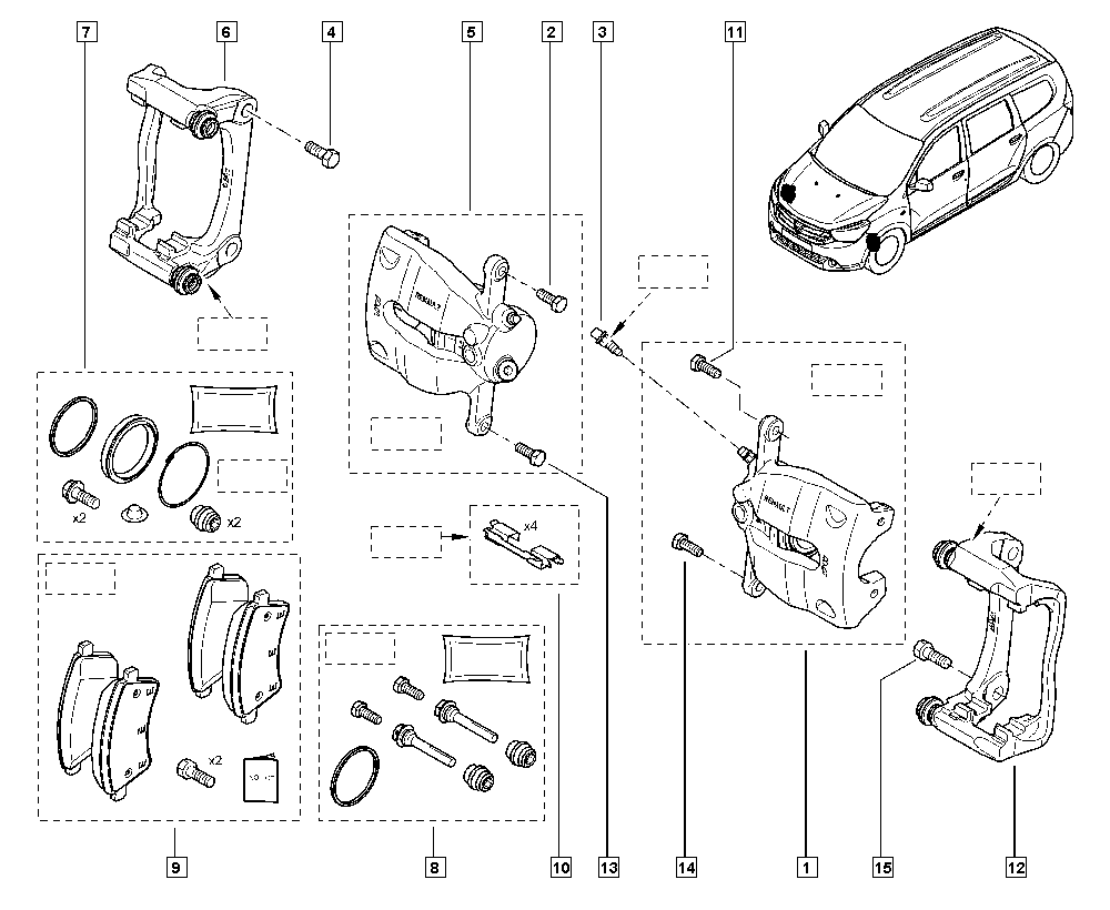 RENAULT 41 06 084 81R - Kit pastiglie freno, Freno a disco www.autoricambi360.it